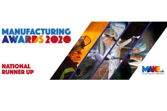 Runner-Up in the national final of a major manufacturing awards ceremony